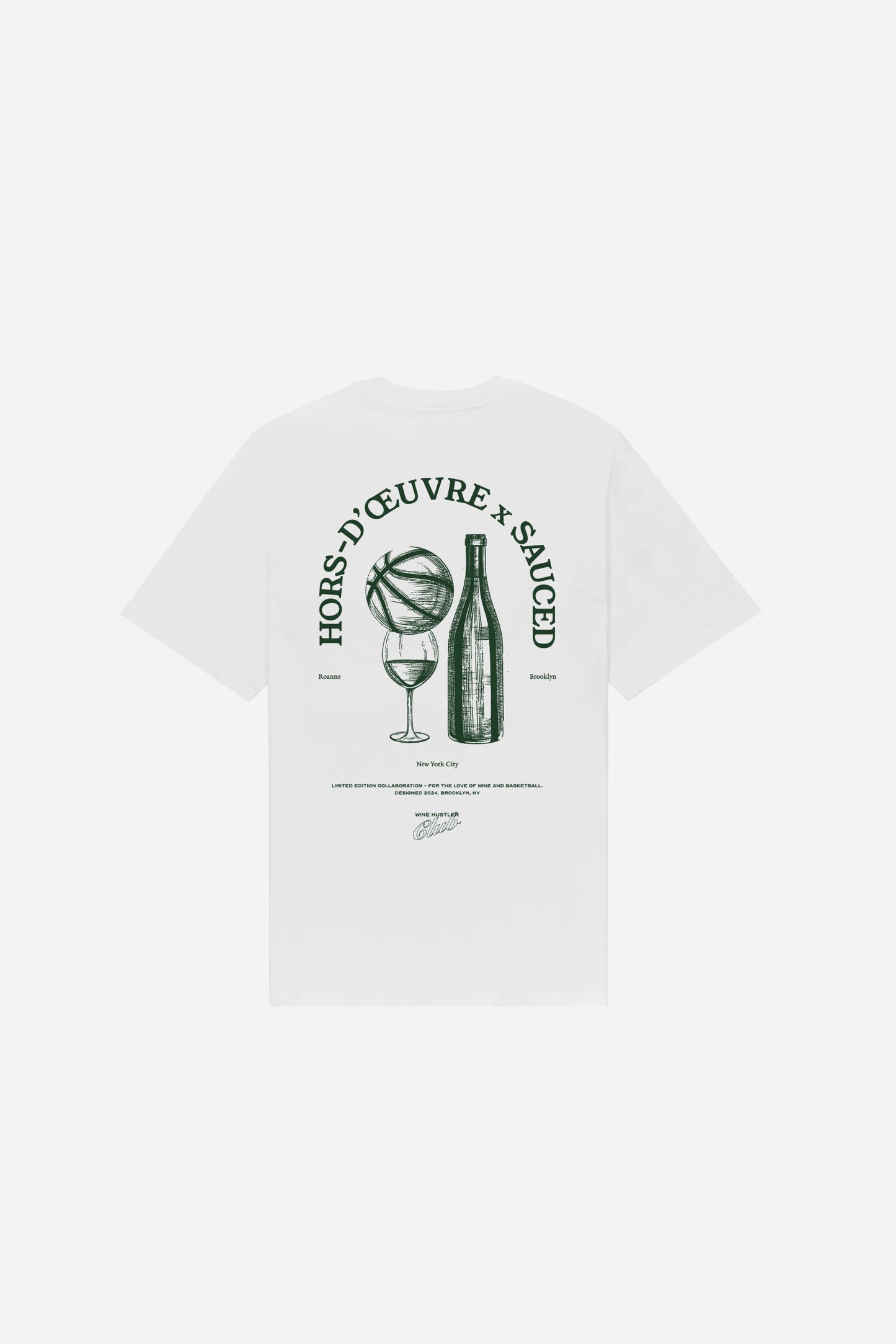 SAUCED x Hors D'oeuvre Wine Hustler Club collab tee