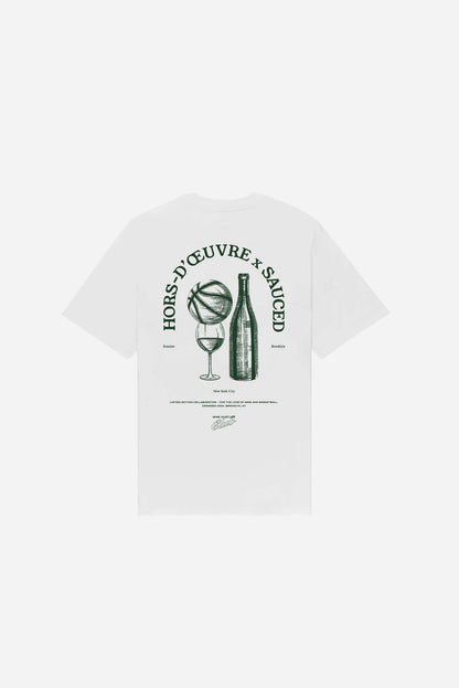 SAUCED x Hors D'oeuvre Wine Hustler Club collab tee