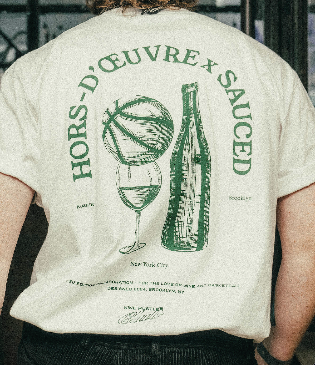 SAUCED x Hors D'oeuvre Wine Hustler Club collab tee